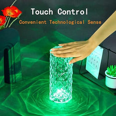 Crystal Table Lamp 16 Colors Touch USB Chargeable With Remote Control for Bedroom Bar Restaurant