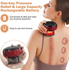 AB Traders Electric Cupping Therapy Set, Smart Dynamic Cupping Machine Cupping Device Cellulite Massager 3 in 1 Massage Vacuum Therapy Machine Scrapping Cupping Tool, 12 Levels Temperature & Suction